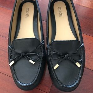 Michael Kors Sutton Loafer - Black with gold hardware